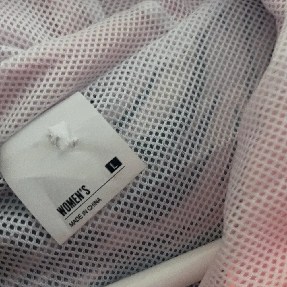 Peach Colored Track Jacket Window Breaker Athletic Apparel Walking Pullover